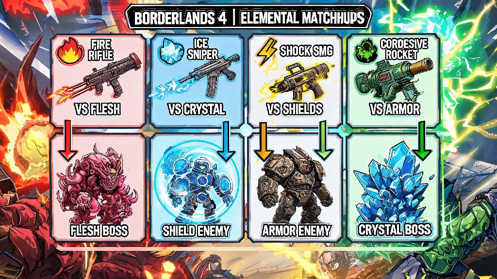 Borderlands 4 Elemental Chart: Full Guide to Damage Types, Effects & Combos